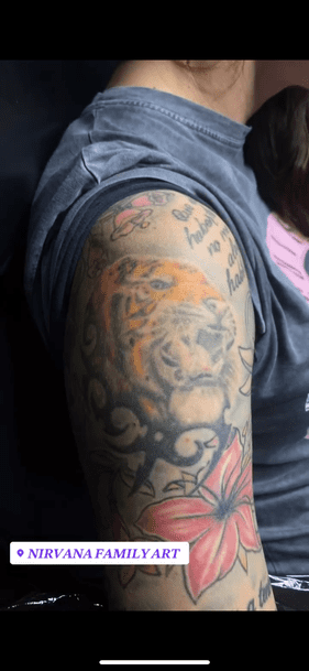 Tatuaje tigre antes