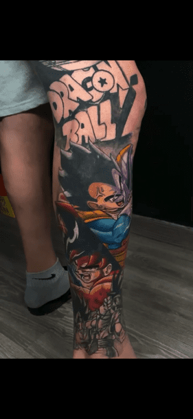 Tatuaje goku y vegeta anime