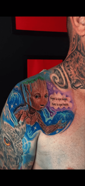 Tatuaje Groot anime