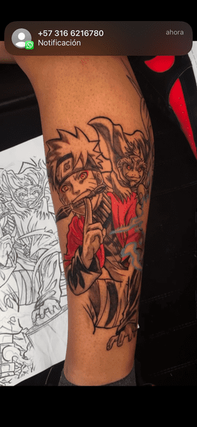 Tatuaje naruto anime